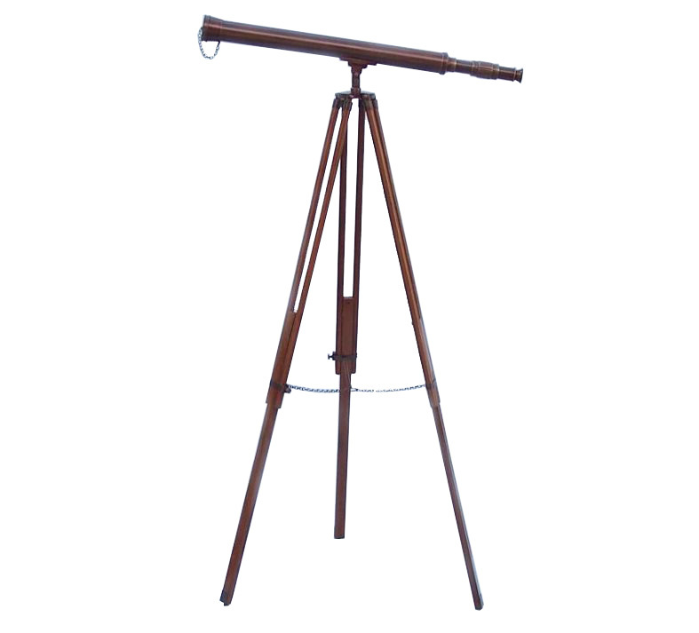 Floor Standing Bronzed Harbor Master Telescope Focus Range: 42 X High Quality View Inch (In)