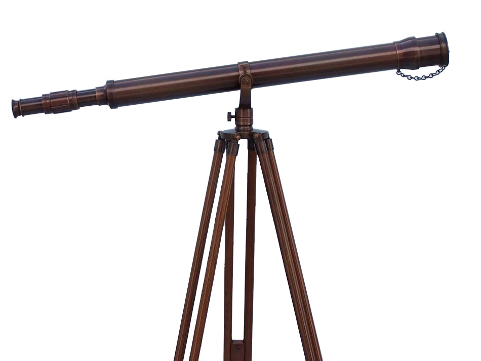 Floor Standing Bronzed Galileo Telescope Magnification: 42 X