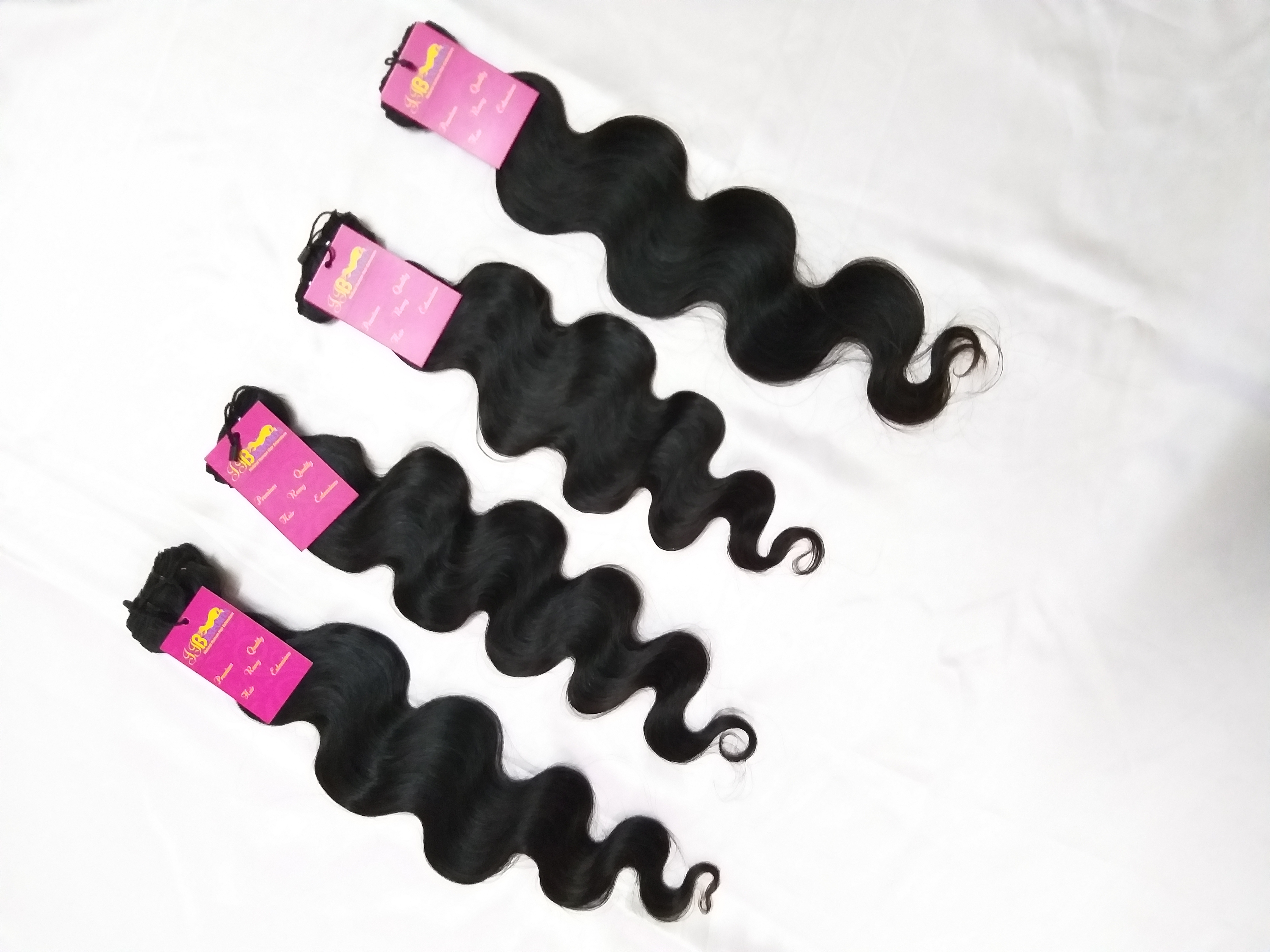 Natural Black High Quality Mink Virgin Bodywave Human Hair Extensions