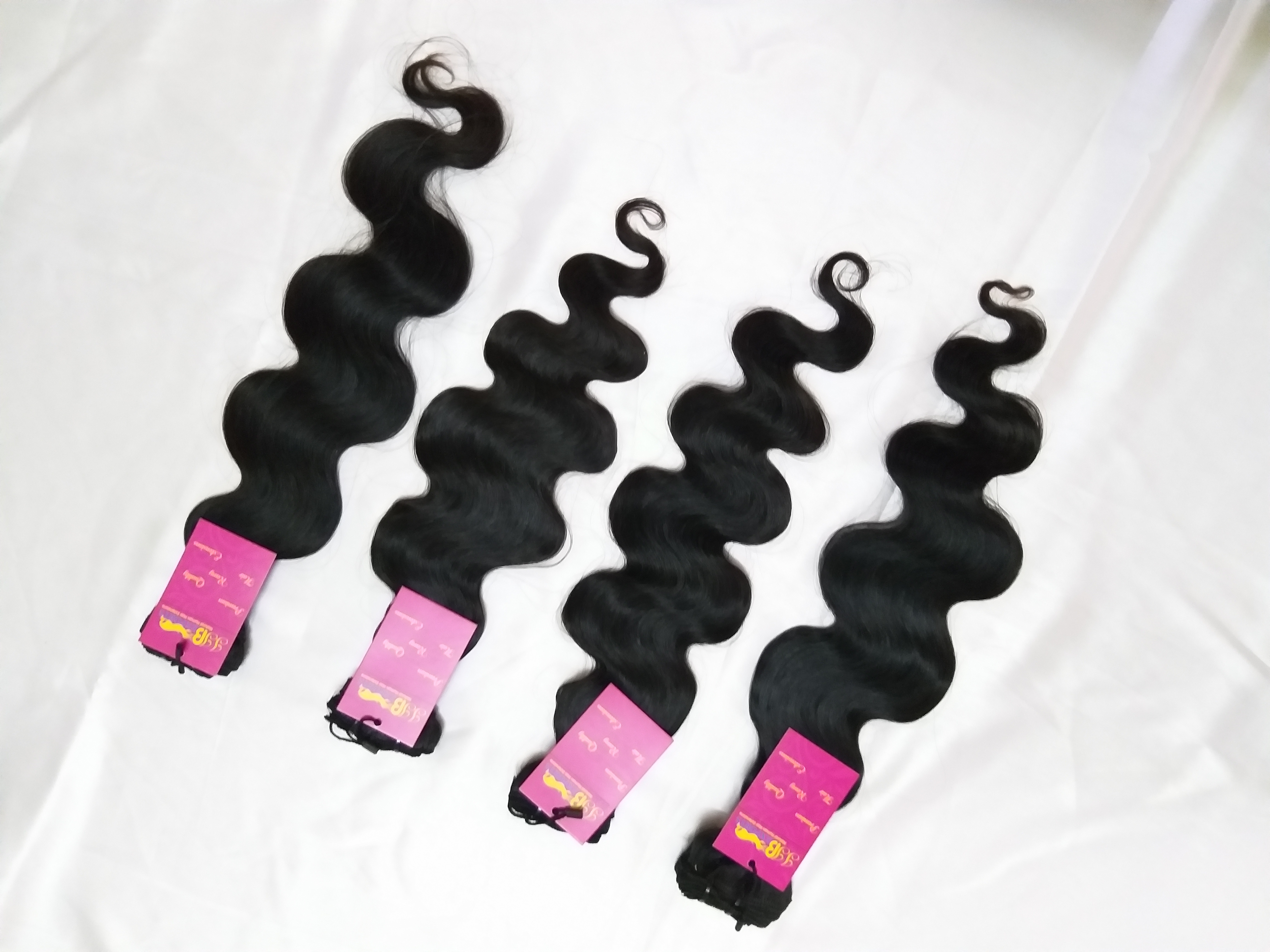 Natural Black High Quality Mink Virgin Bodywave Human Hair Extensions