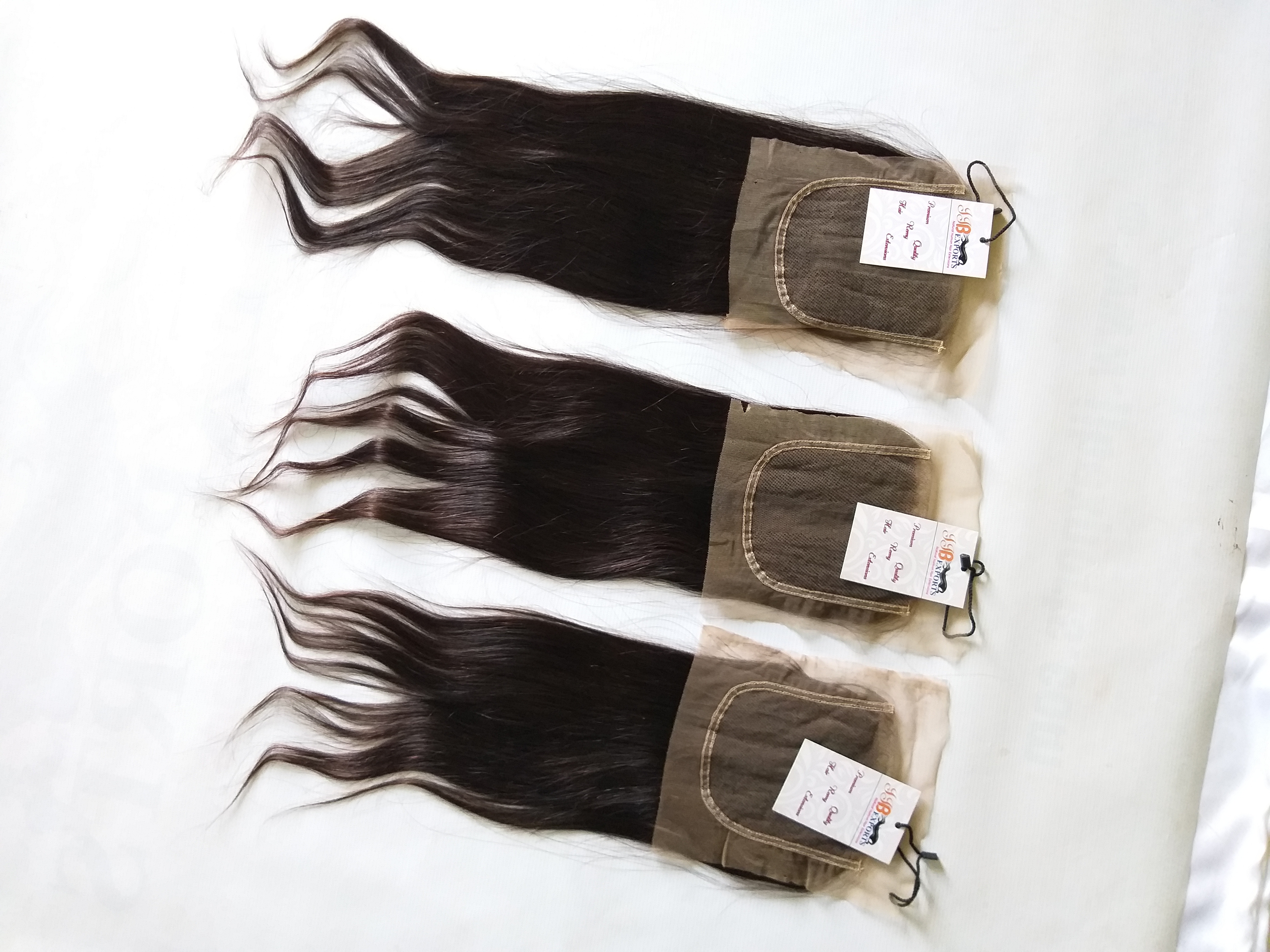 Raw Virgin Straight Hair 5x5 Transparent Lace Closure - Color: Natural Black