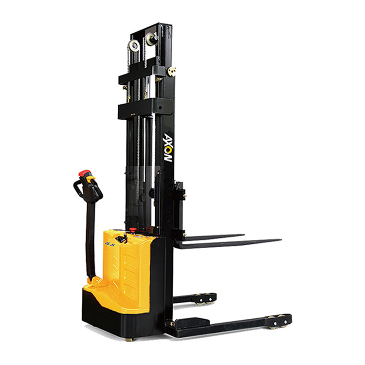 Semi Electric Stacker - 1500kg Capacity, 60x142x1070mm Dimension | Adjustable Forks, Hydraulic Leveler Control, Explosion-proof Valve