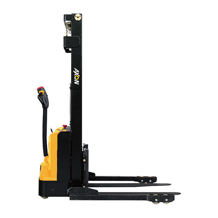 Semi Electric Stacker - 1500kg Capacity, 60x142x1070mm Dimension | Adjustable Forks, Hydraulic Leveler Control, Explosion-proof Valve