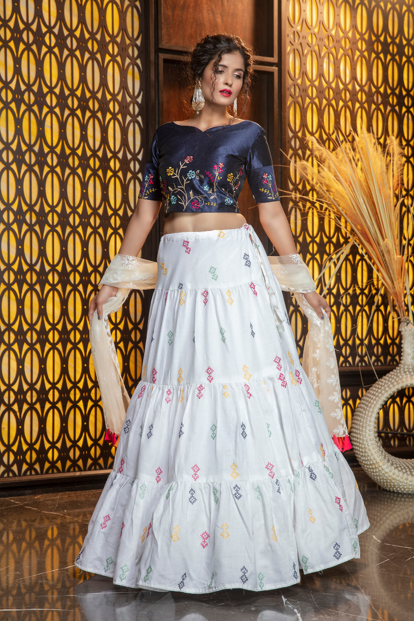 Designer Lehenga Choli - Semi-stitched Ethnic Wear, 42 Inch Lehenga & 2.40 Mtr Dupatta | All Season Fashion, Customized Size Up To 42 Bust & Waist