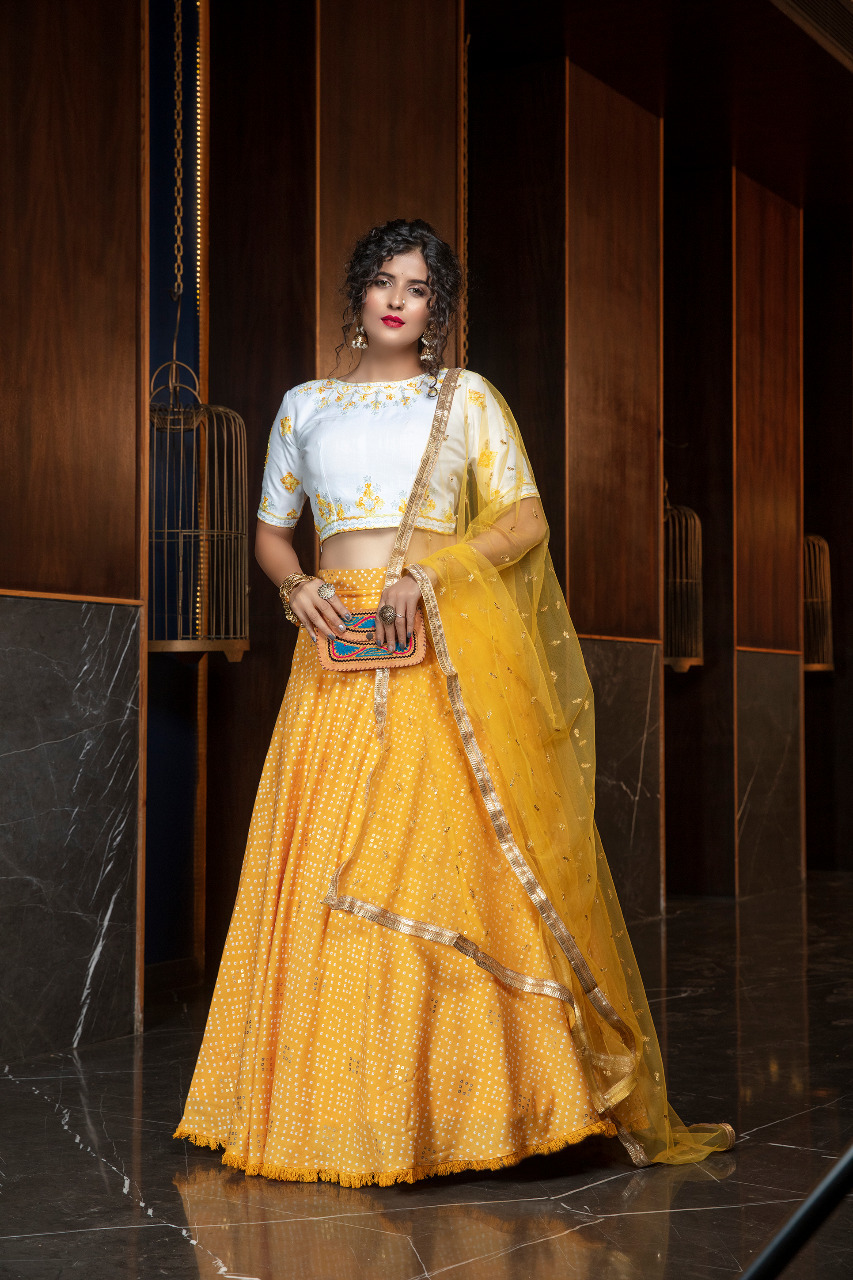 Designer Lehenga Choli - Semi-stitched Ethnic Wear, 42 Inch Lehenga & 2.40 Mtr Dupatta | All Season Fashion, Customized Size Up To 42 Bust & Waist