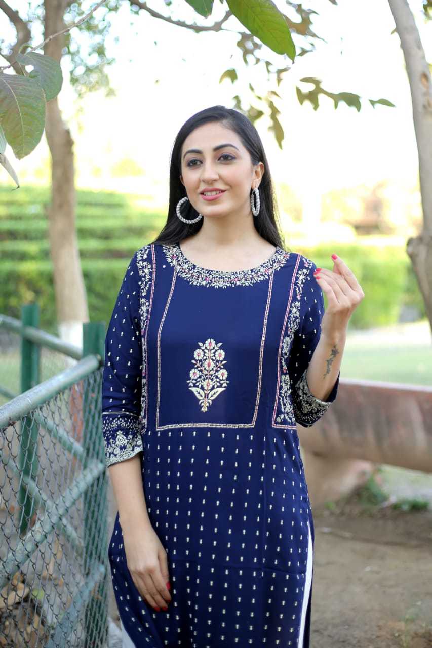 Dry Cleaning Apsara Designer Rayon Kurtis With Sharara