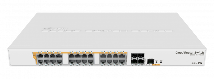 Mikrotik Switch Crs328-24p-4s+rm - 1u Rackmount, 24 Port Gigabit Ethernet With 4 Sfp+ Options | Poe Power, Routeros & Swos Compatibility