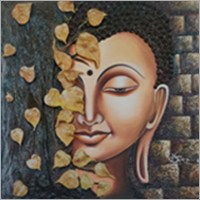 Wall Mural Art - Hand-painted With Frame | Vibrant Pigments On Canvas, Glass, Wood