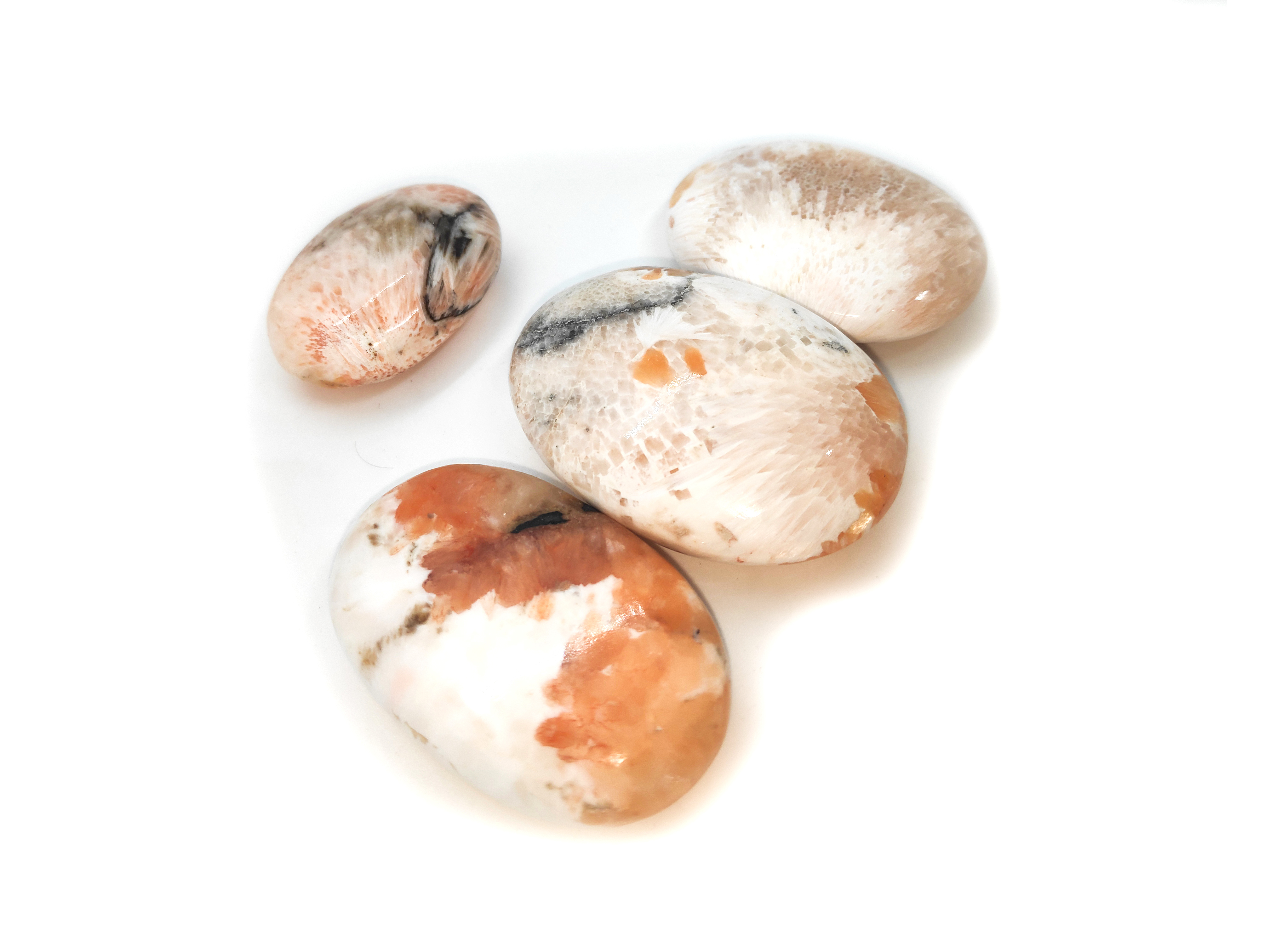 Pink Scolocite Palm Stone