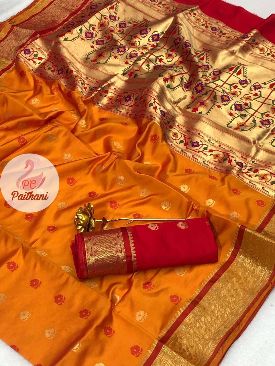 Festive New Paithani Soft Silk Banarasi South Indian Saree
