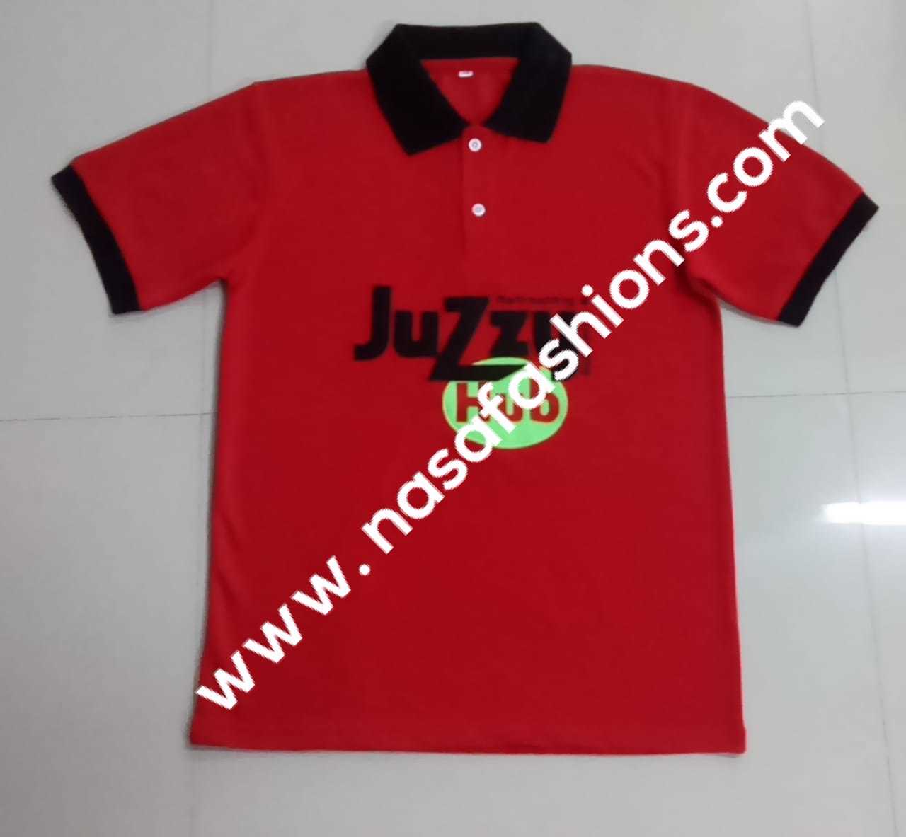 Corporate T Shirts - Polyester Material, Various Sizes, Black Color - Short Sleeve, Collared, Regular Fit, Button Closure