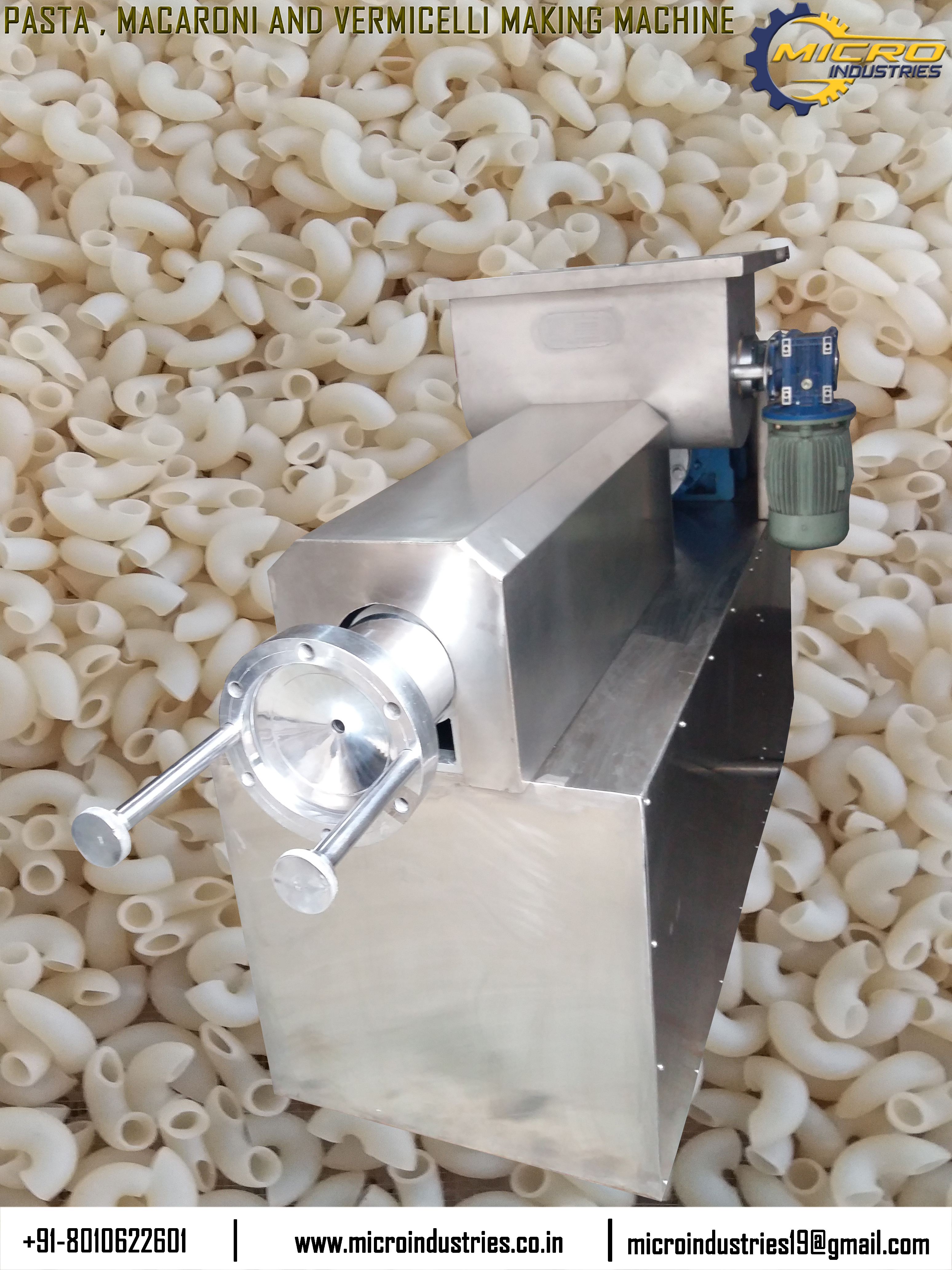 Macaroni Making Machine Capacity: 200-220 Kg/hr