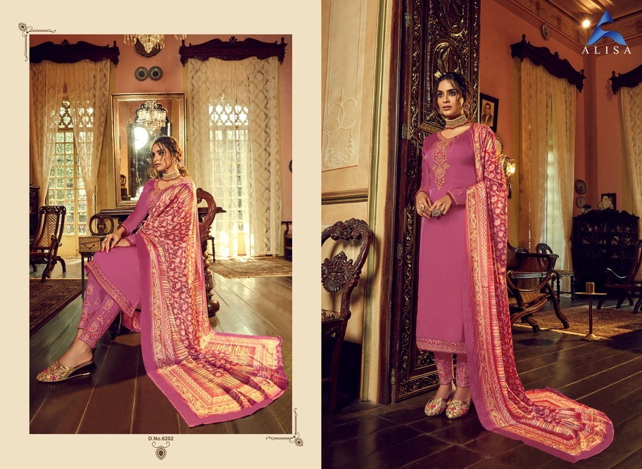 Sahir Designer Gorgette Satin With Bottom Work With Digital Print Dupatta Application: Women Material