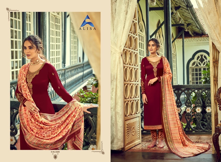 Sahir Designer Gorgette Satin With Bottom Work With Digital Print Dupatta Application: Women Material