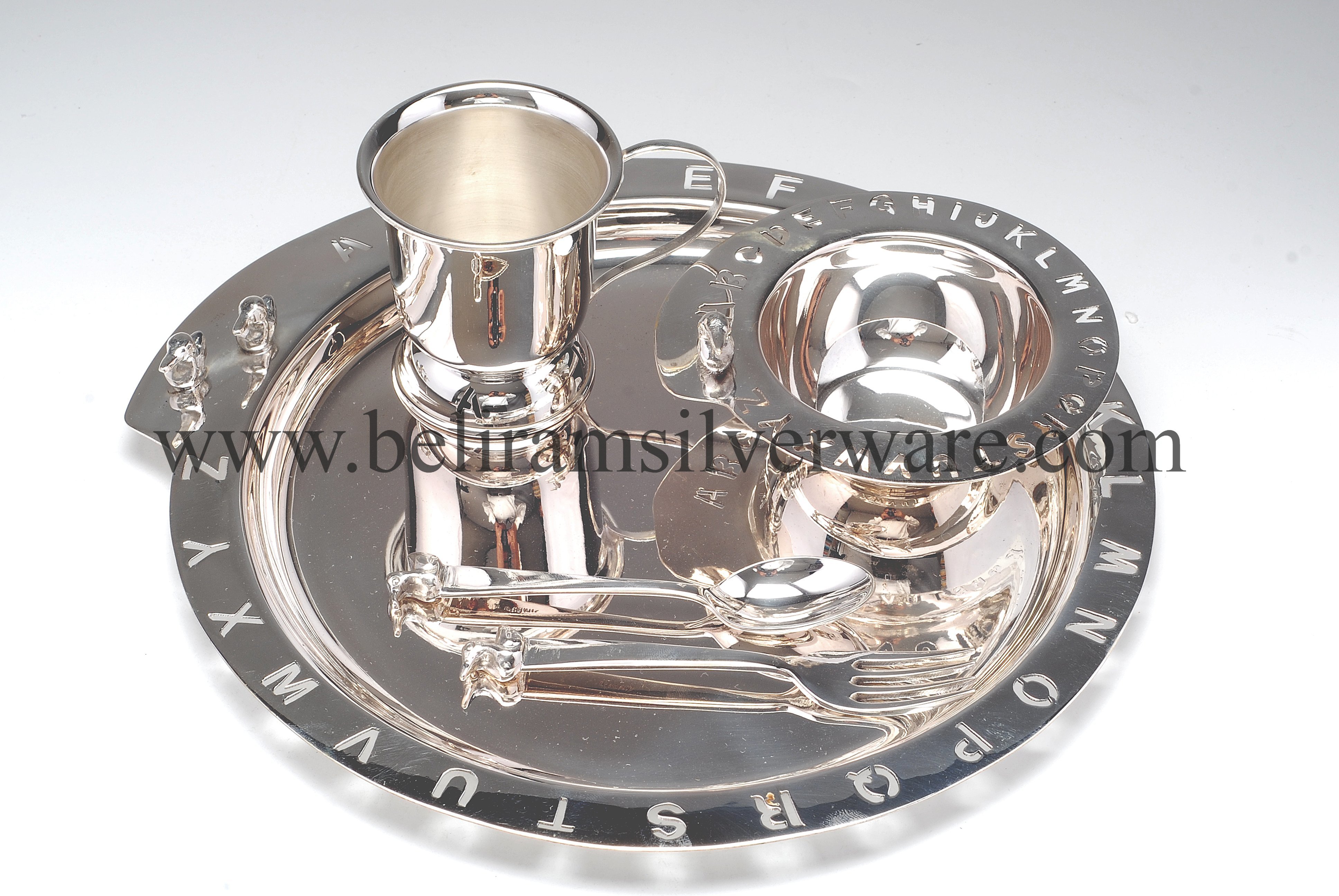 Alphabet & Duck Silver Baby Set