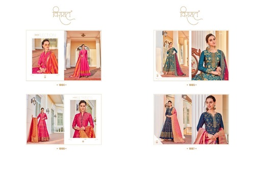 Virasat Vol Sparsh Jacquard Gown Exclusive Collection Decoration Material: Paint