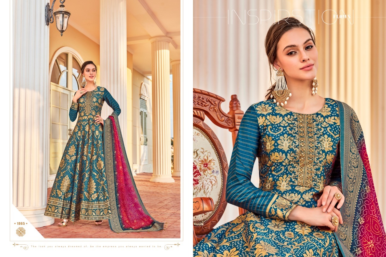 Virasat Vol Sparsh Jacquard Gown Exclusive Collection Decoration Material: Paint