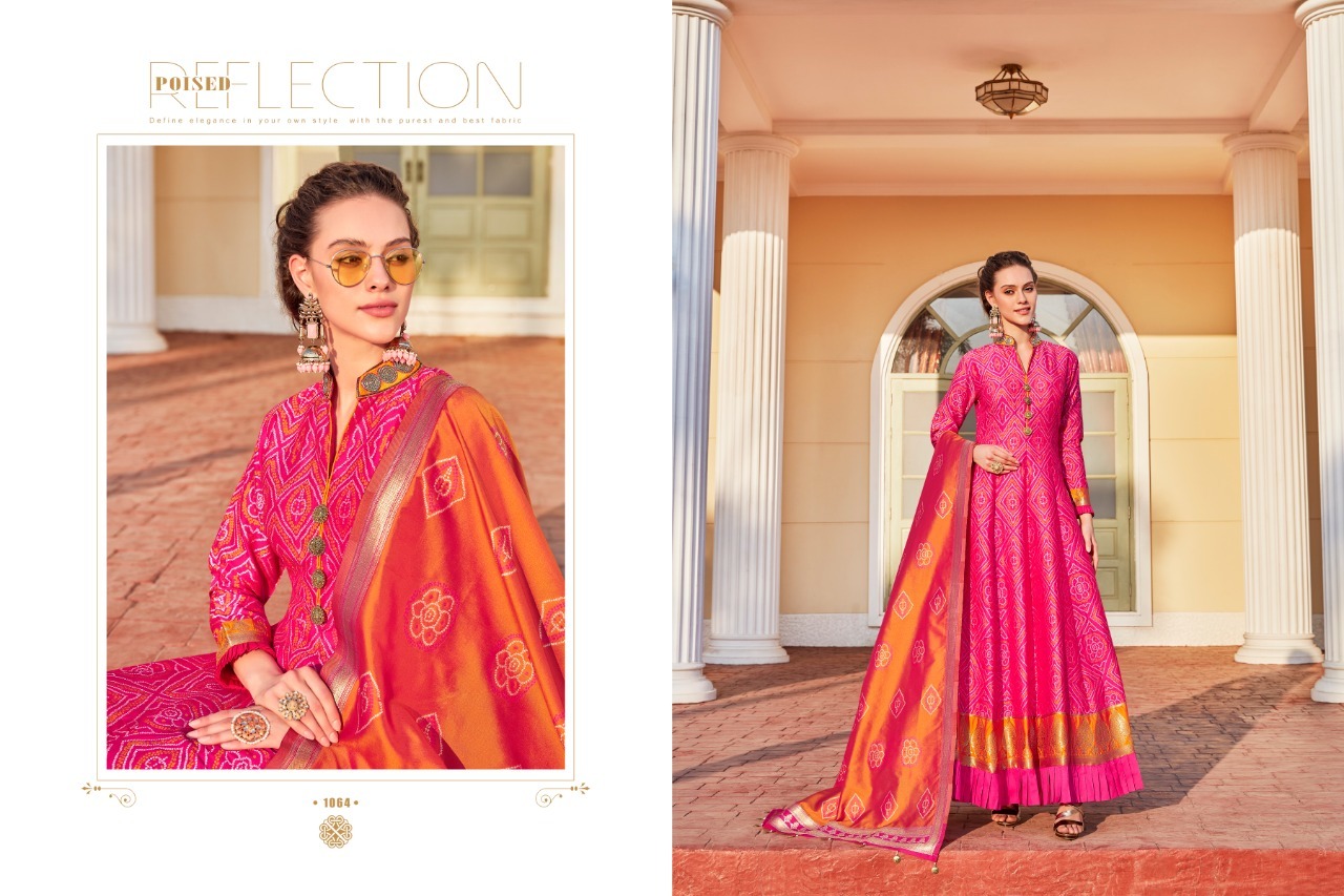 Virasat Vol Sparsh Jacquard Gown Exclusive Collection Decoration Material: Paint