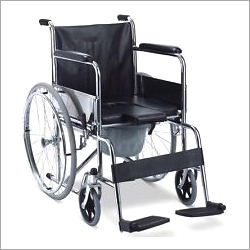 Karma Folding Commode Wheelchair Rainbow 6 - Nylon & PVC Materials, Detachable Armrests & Footrests | Cut-Out Commode Seat, Cushioned Cover, Removable Pan