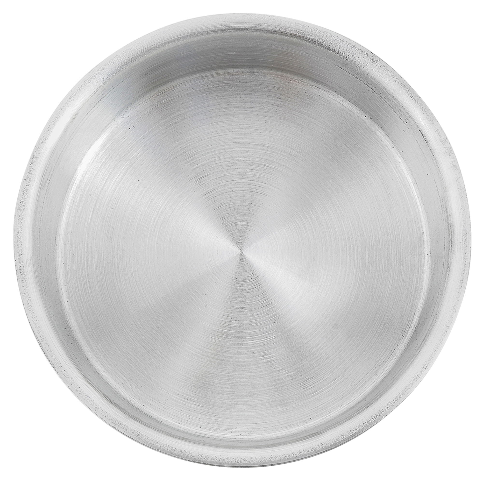 Round Cake Mould - Aluminum, Round Size | Silver Color, Ideal For Baking Delicious Cakes With Easy Release Feature