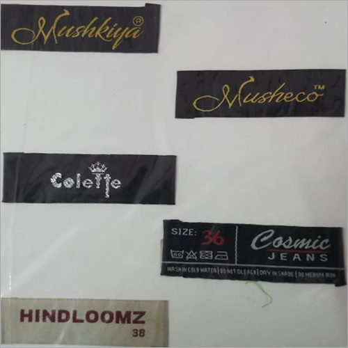 Printed Women Garment Labels - Taffeta, Satin | Cloth Material, Customized Length, Multicolor, Any Custom Shape for Branding