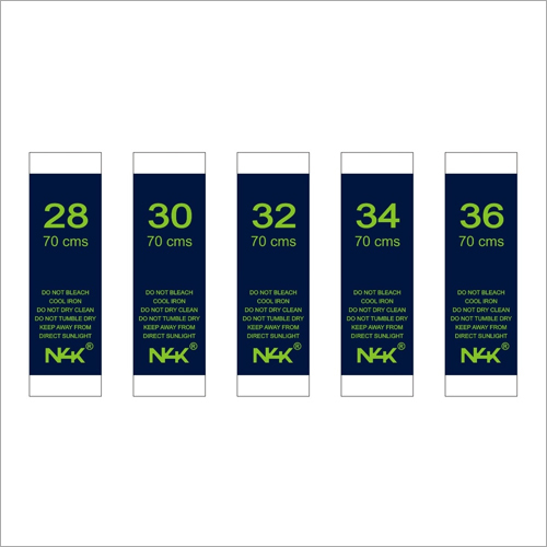 Jeans Labels - Customized Polyester Cloth, Multicolor Printed Rectangular Shape | Tailored For Branding, Custom Length And Versatile Use