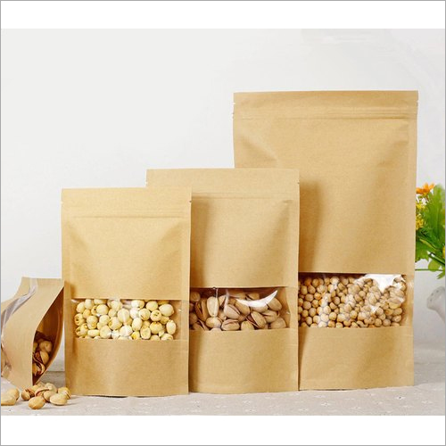 Kraft Paper Stand Pouch - Color: Brown