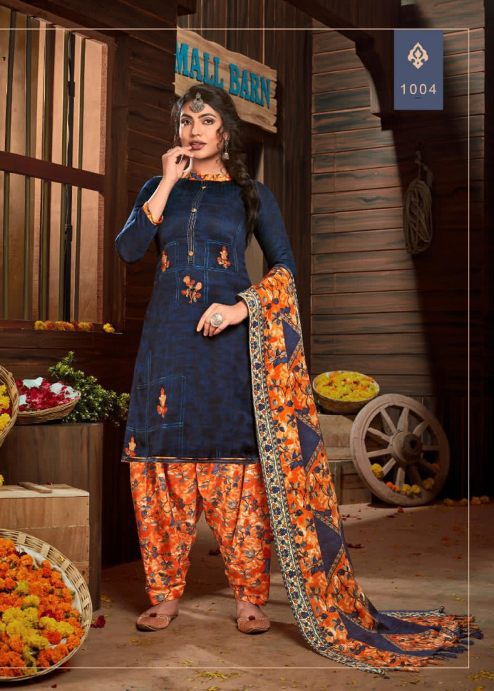 Roli Moli Abeera Patiyala Style Pashmina Winter Suits - Pashmina Jacquard Print Top, 2.50 Mtr Cut, Heavy Spun Print Bottom, 3.00 Mtr Cut, Twill Shawl Printed Dupatta | Multi-color, Casual Ethnic Dress, All Season Wear, Washable, Printed Pattern
