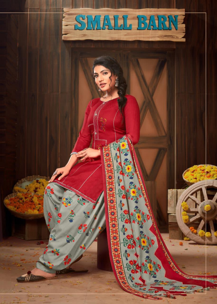 Roli Moli Abeera Patiyala Style Pashmina Winter Suits - Pashmina Jacquard Print Top, 2.50 Mtr Cut, Heavy Spun Print Bottom, 3.00 Mtr Cut, Twill Shawl Printed Dupatta | Multi-color, Casual Ethnic Dress, All Season Wear, Washable, Printed Pattern