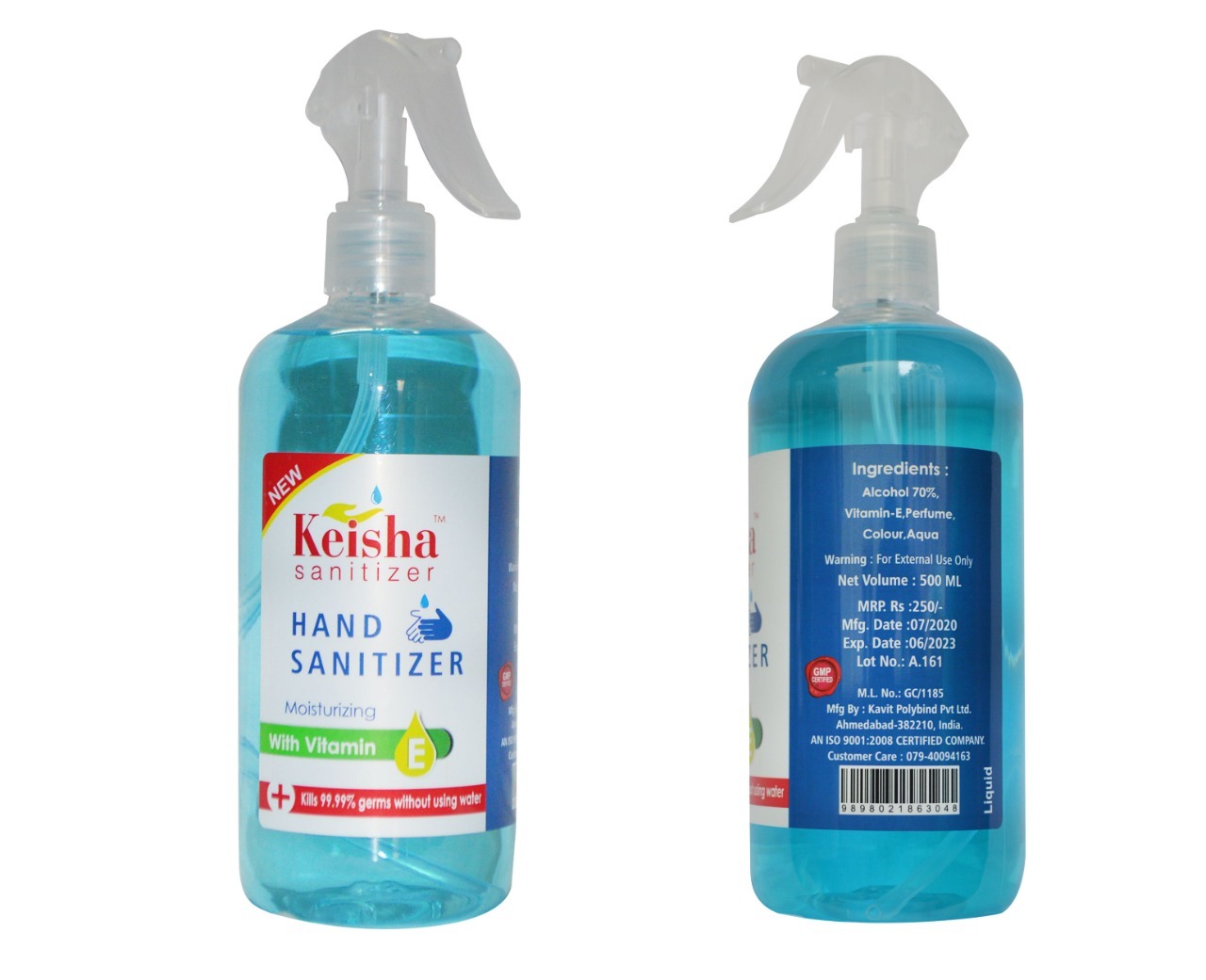 Sanitizer Liquid 500 Ml Age Group: Suitable For All Ages