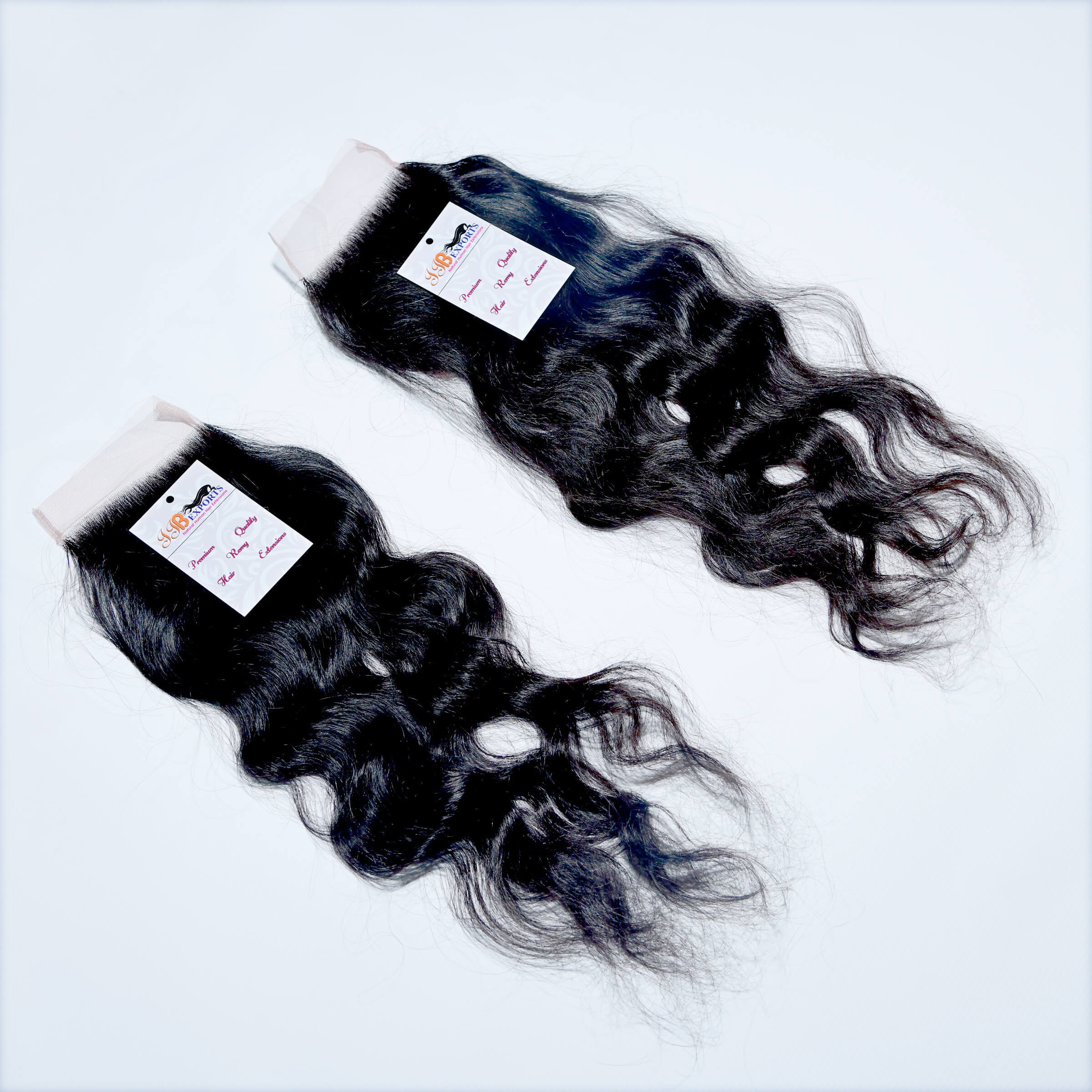 High Quality Natural Virgin Raw Wavy Hair Swiss Hd Thin Lace Closure - 18 Inch Length Natural Black Color | Unprocessed Remy Human Hair Tangle-free Soft & Smooth Bouncy With Natural Luster