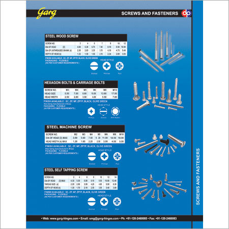 स्क्रू और फास्टनर