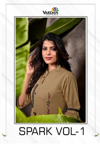 Multi Color Vardan Designer Spark Vol-1 Kurti With Pent Pair Catalog