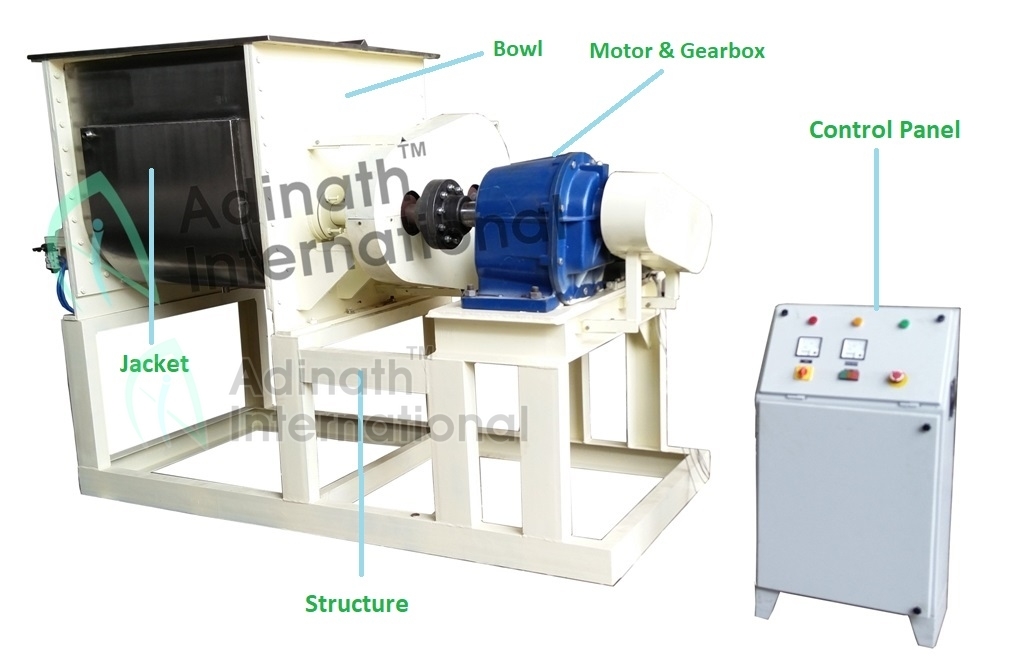 300l Paste Sigma Kneader Mixer For Gum Base Making (Hydraulic Tilting Discharge System) Capacity: 5000 Kg/hr