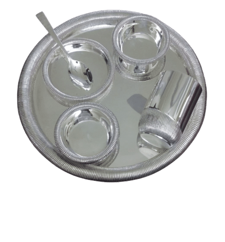 Silver Plated Dinner Set - Material: Brass