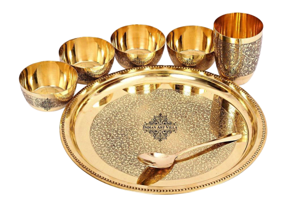 Silver Plated Dinner Set - Material: Brass