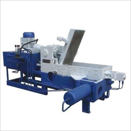 Hydraulic Scrap Baling Press Machine - Mild Steel, 100 Tons Capacity, Blue | New, Industrial Power Source