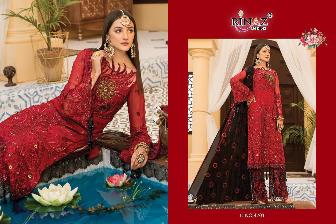 Rinaz Fashion Maryam Gold Vol 7 Fox Georgette Embroidered