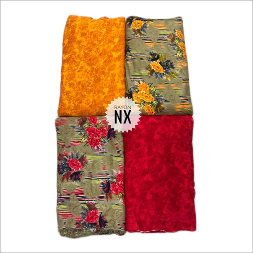 मल्टीकलर रेयॉन डिज़ाइनर प्रिंट फ़ैब्रिक