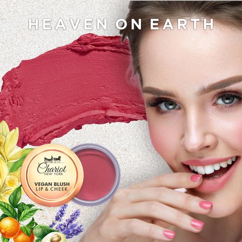 चेरियट न्यूयॉर्क लिप एंड चीक वेगन ब्लश (पिंक (गुलाबी) आयु वर्ग: 08-80