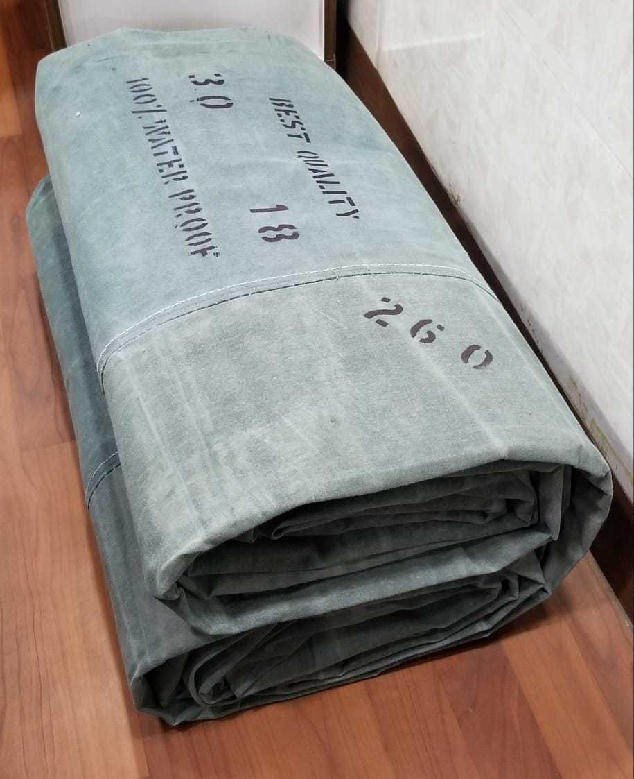 Canvas Tarpaulins - Polypropylene Material, Green Color | Ideal Camp Tent Solution