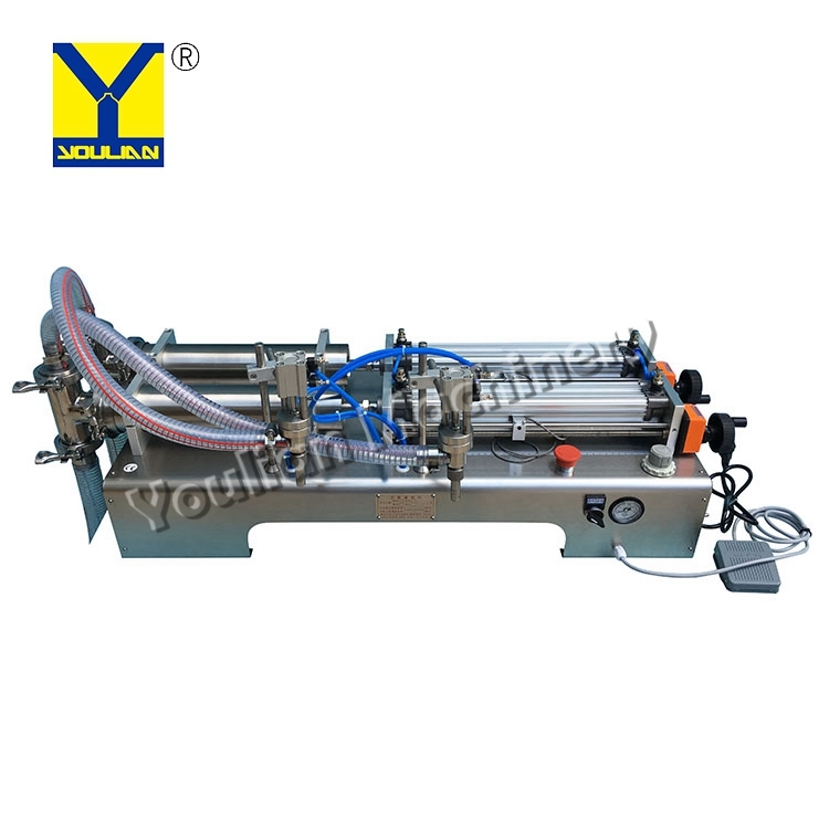 Pneumatic Horizontal Semi-automatic Bottle Liquid Filling Machine - Stainless Steel 1200x380x450 Mm High Performance Plc Control 1 Year Warranty