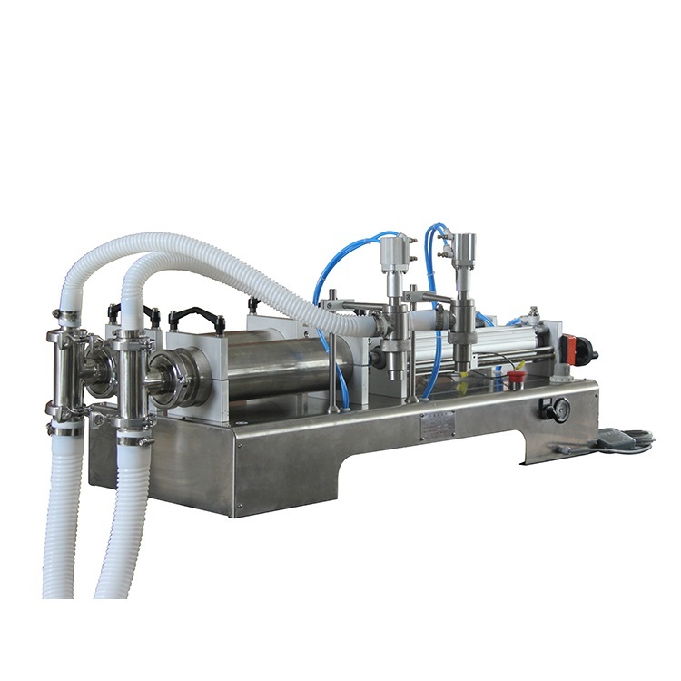 Pneumatic Horizontal Semi-automatic Bottle Liquid Filling Machine - Stainless Steel 1200x380x450 Mm High Performance Plc Control 1 Year Warranty