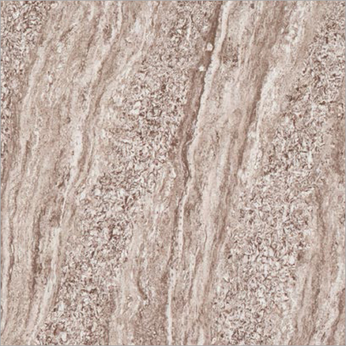 Polished Glazed Vitrified Tiles - 600x600mm, Brown with White Patterns | Spill, Bacteria & Crack Resistant, Easy to Clean