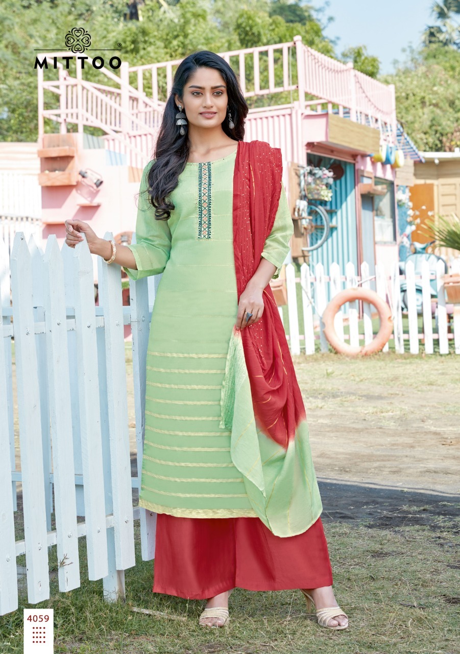 Dry Cleaning Manohari Vol 3 By Mittoo Chanderi Jacquarda With Full Inner Kurtis
