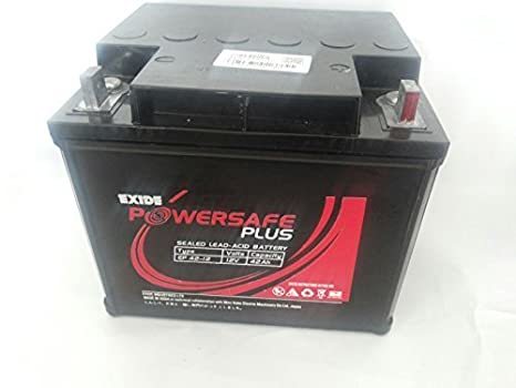 Black Exide 42Ah Smf Battery - 12V