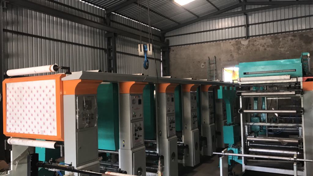 Rotogravure Printing Machine - Ms Material, Up To 8 Colors, Electric Drive - Automatic Plc Control