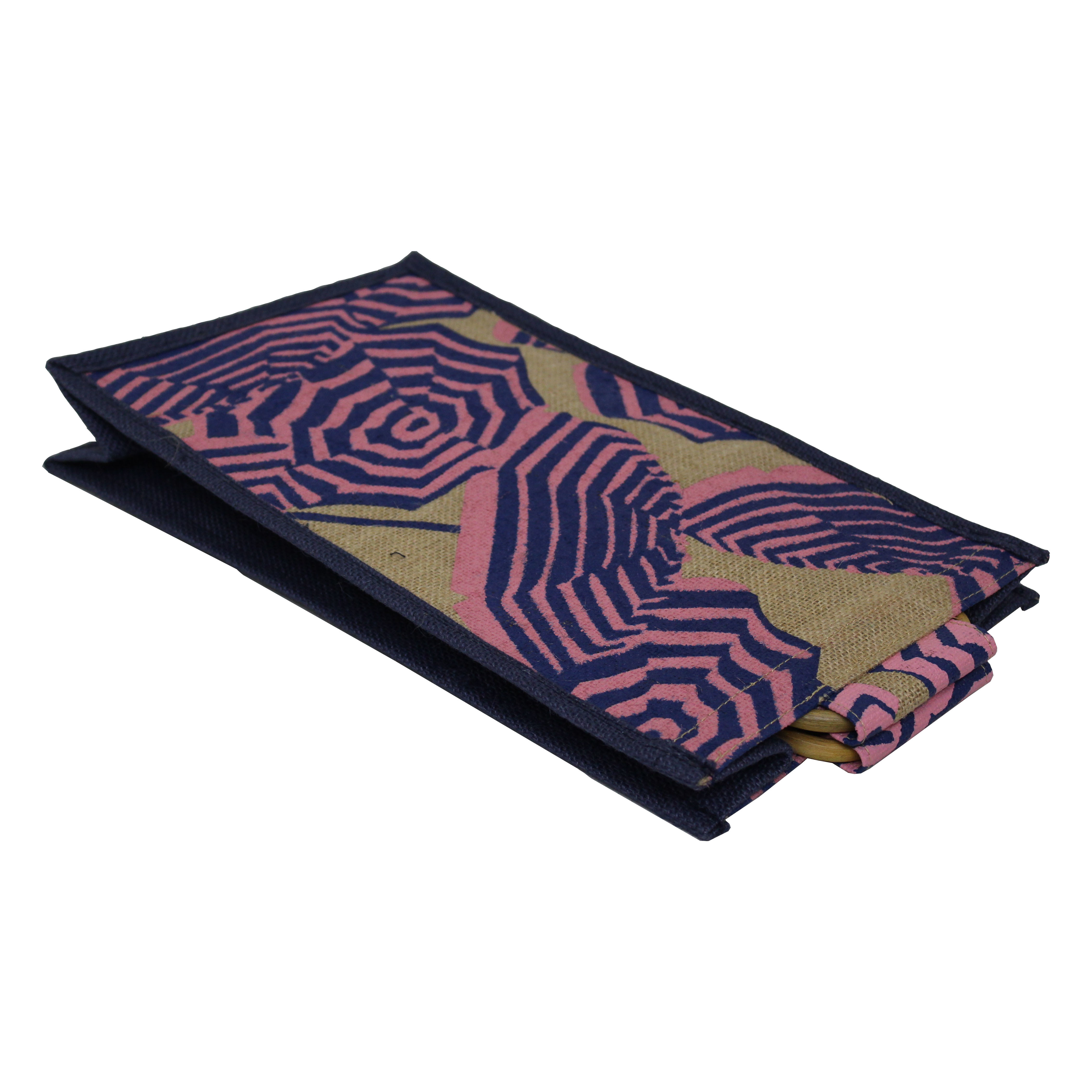 Re-useable Pp Laminated Jute Two Bottle Bag With Window