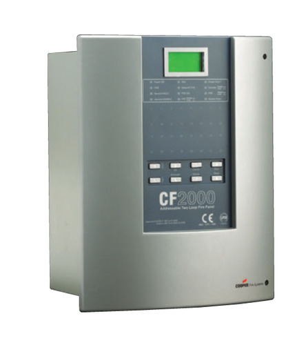 Cf1000 Addressable Fire Alarm Control Panel - Mild Steel Housing, 375mm X 357mm X 50mm Dimensions, Grey Finish | 1 Or 2 Loop Operation, Touchscreen Display, Soft Addressing Technology, Suitable For Hotel, Industry, And Office
