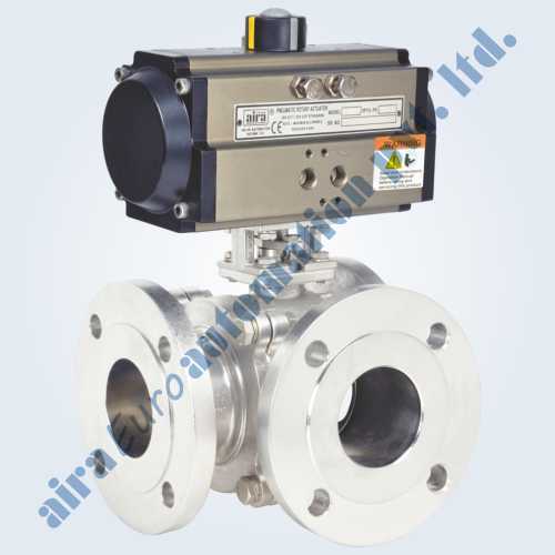 Casting Pneumatic C Way 3 Way Floating Ball Valve
